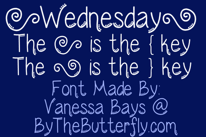 Wednesday Font poster