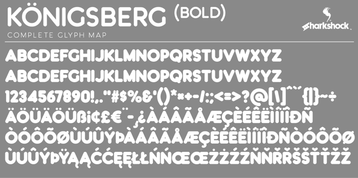 Königsberg Font poster