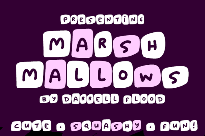 Marshmallows Font poster
