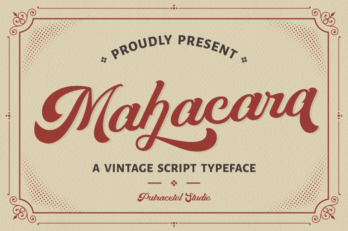 Mahacara Font poster