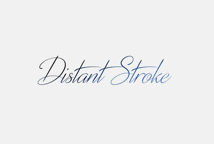 Distant Stroke Font poster