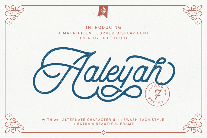 Aaleyah Font poster