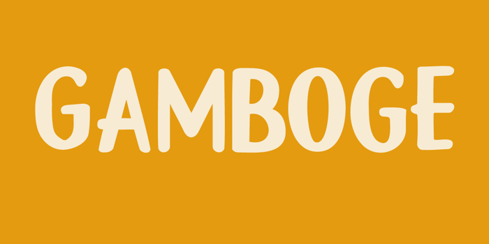 DK Gamboge Font poster