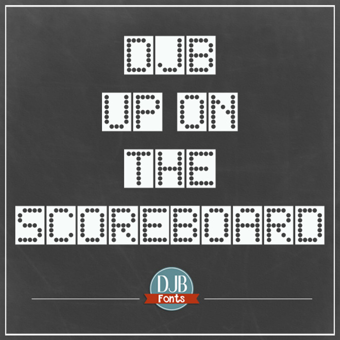 DJB Up on the Scoreboard Font poster