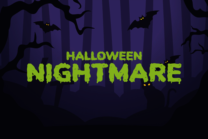 Halloween Nightmare Font poster