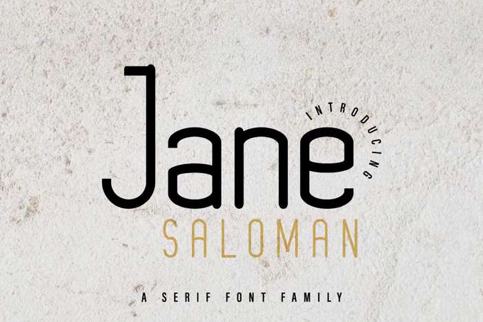 Jane Saloman Font poster