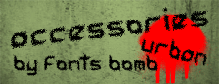 accessories urban Font poster