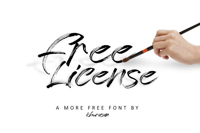 Free License Font poster