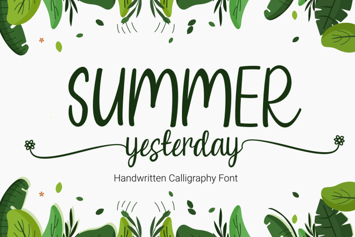 Summer Yesterday Font poster