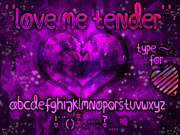 Love Me Tender Font poster