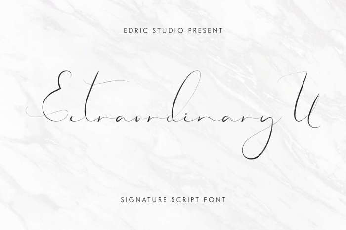 Extraordinary U Font poster