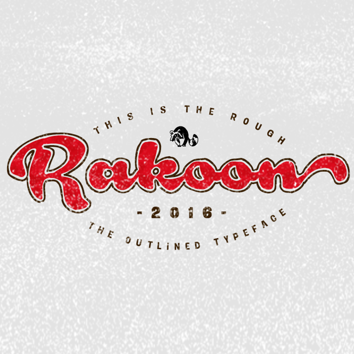 Rough Rakoon Font poster