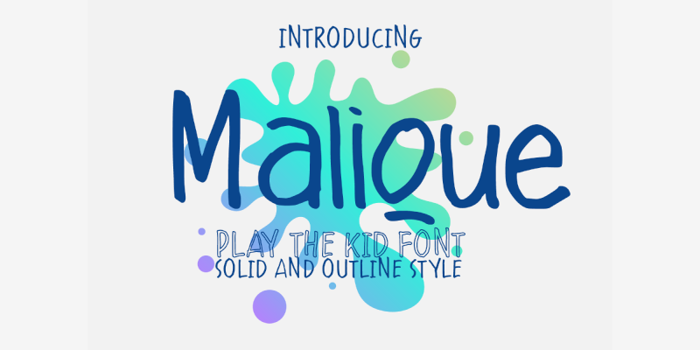 Malique Font poster