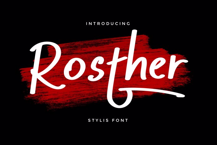 Rosther Font poster