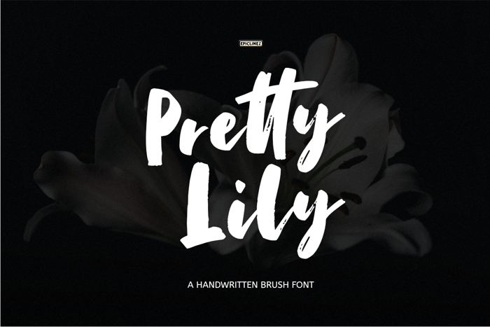 Pretty Lily Font poster