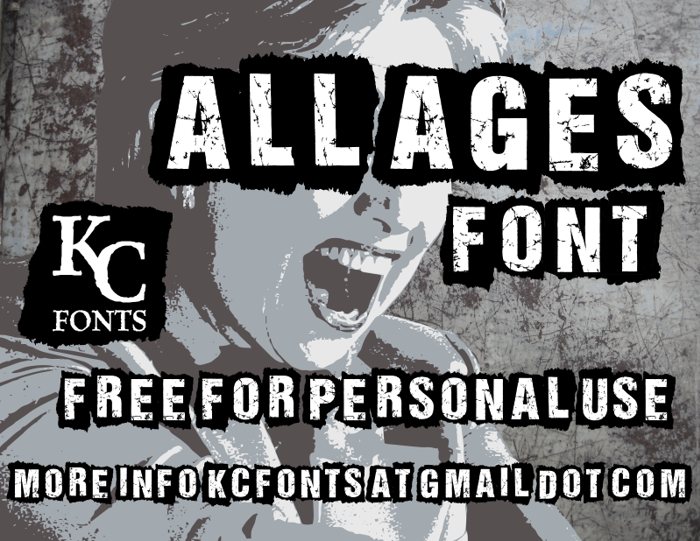 ALL AGES Font poster