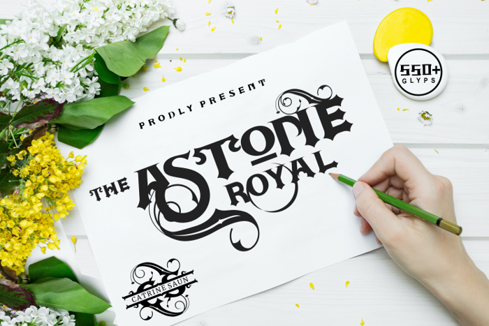 ASTONE ROYAL Font poster