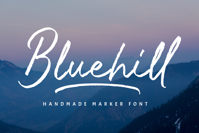 Bluehill Font poster