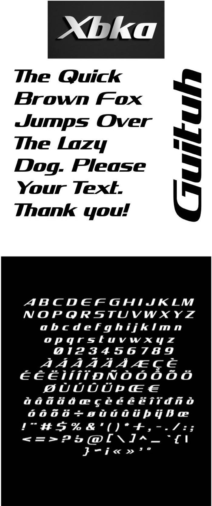 Xbka Font poster
