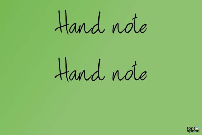 Hand note Font poster