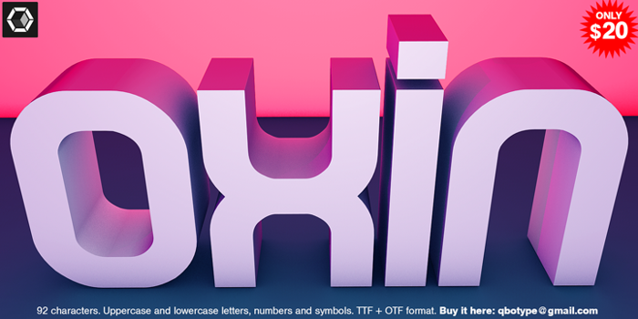 Oxin Font poster