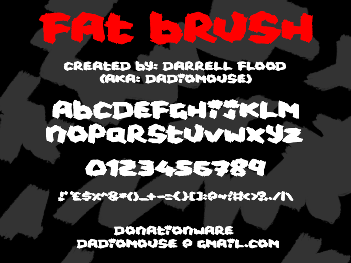 Fat Brush Font poster