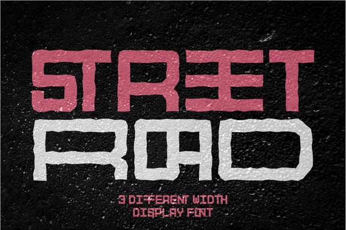 STREETROAD Font poster