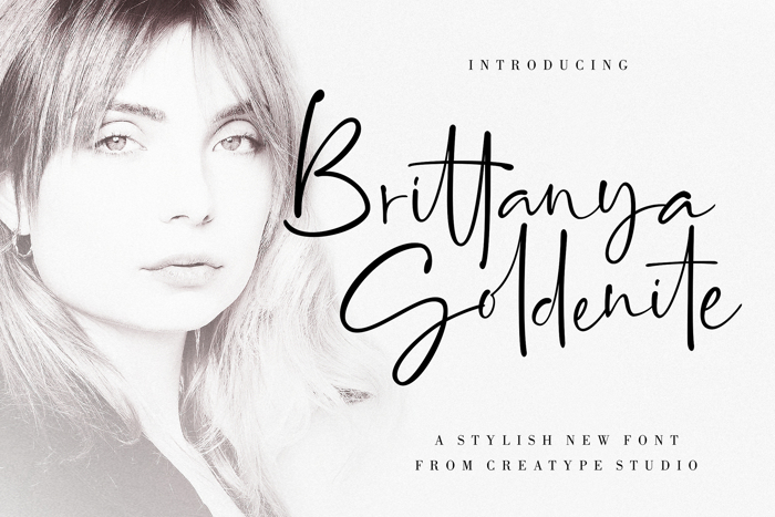 Brittanya Goldenite Font poster