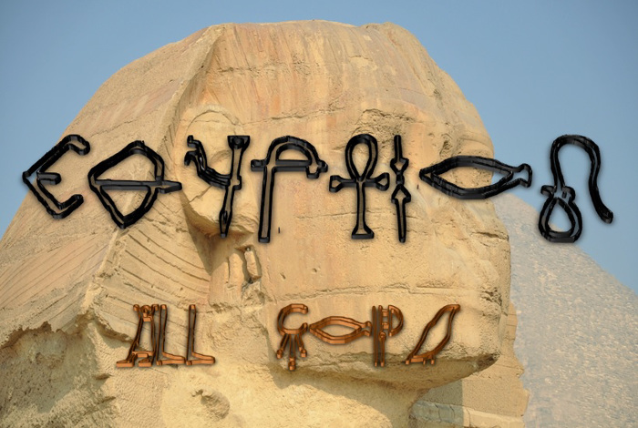Egyptian All Caps Font poster