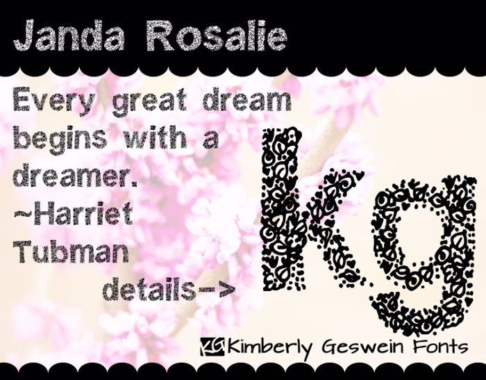 Janda Rosalie Font poster