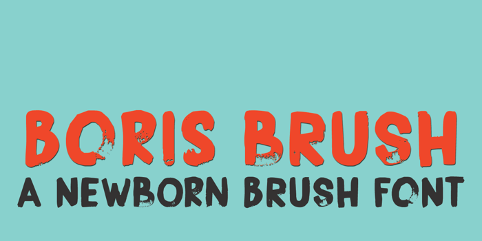DK Boris Brush Font poster