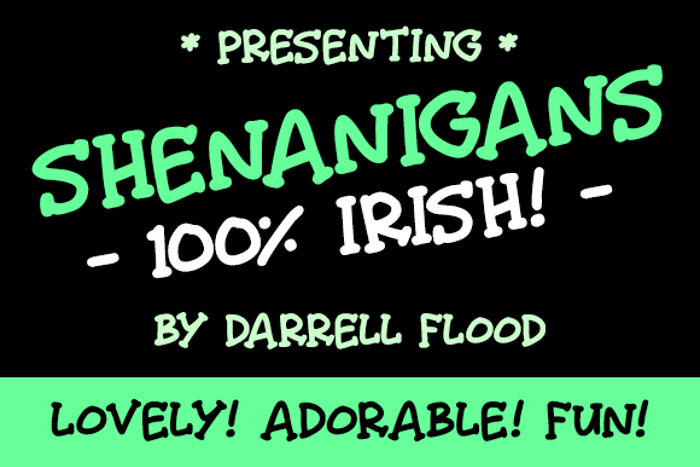 Shenanigans Font poster
