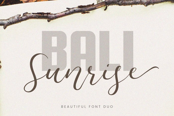 Bali Sunrise Font poster