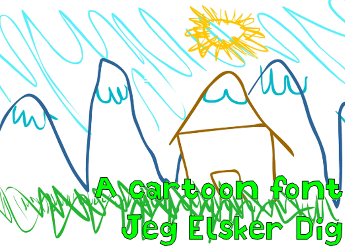 Jeg Elsker Dig Font poster