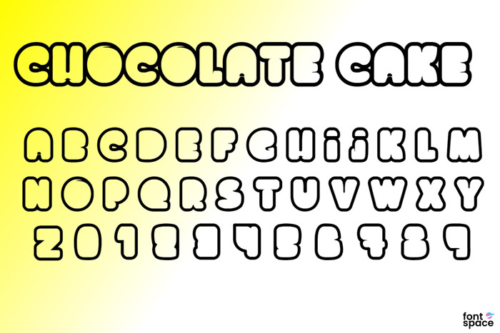 chocolate cake Font