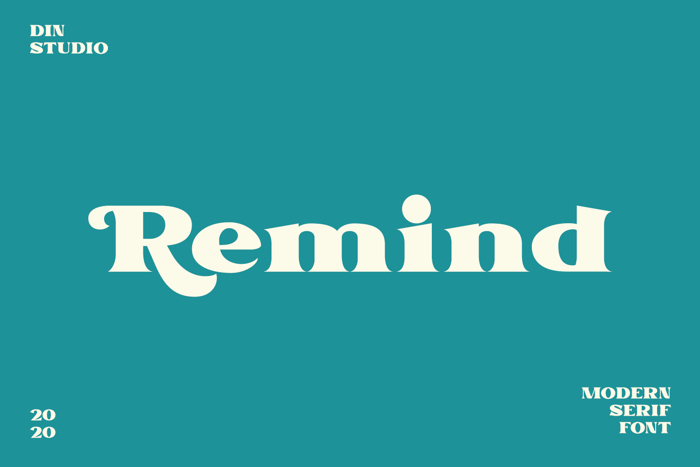 Remind Font poster
