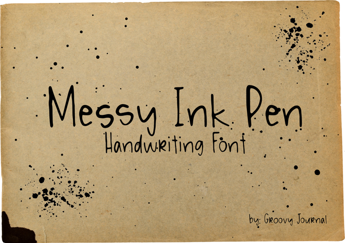 Messy Ink Pen Font poster