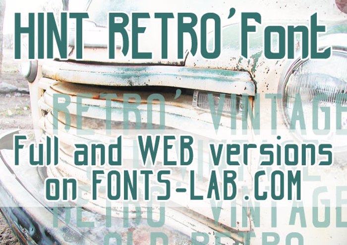 hint retrò Font