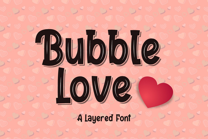 Bubble Love Font poster