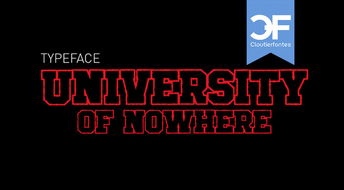University of Nowhere Font poster