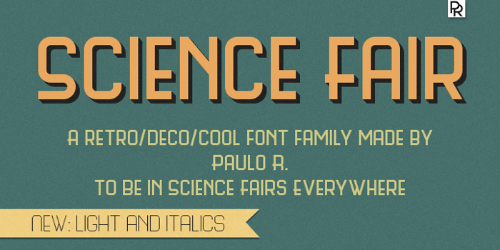 Science Fair Font poster