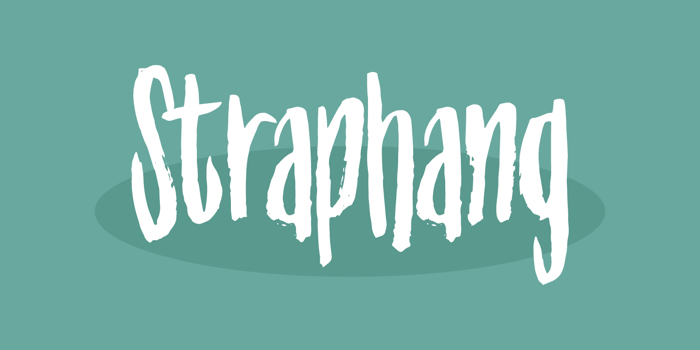 Straphang Font poster