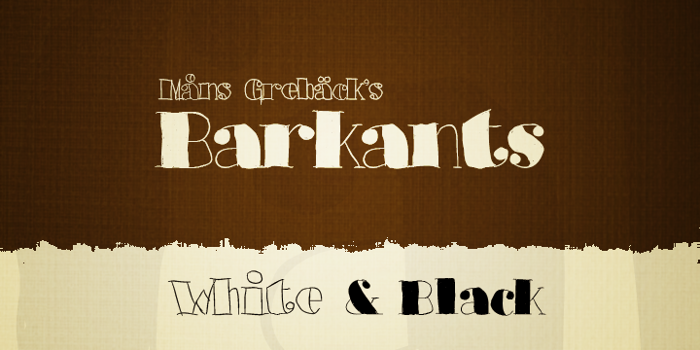 Barkants Font poster