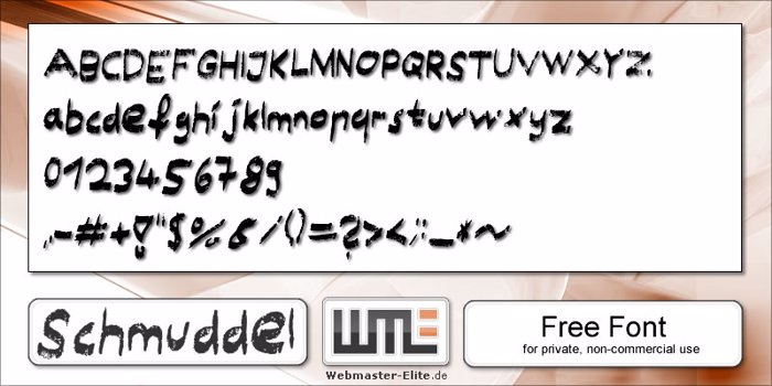 Schmuddel Font poster