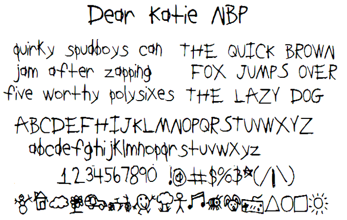 DearKatieNBP Font poster