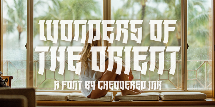 Wonders of the Orient Font poster