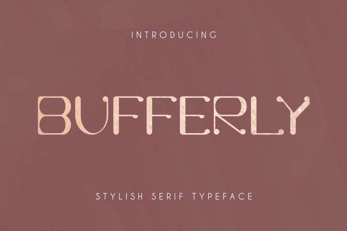 Bufferly Serif Font poster