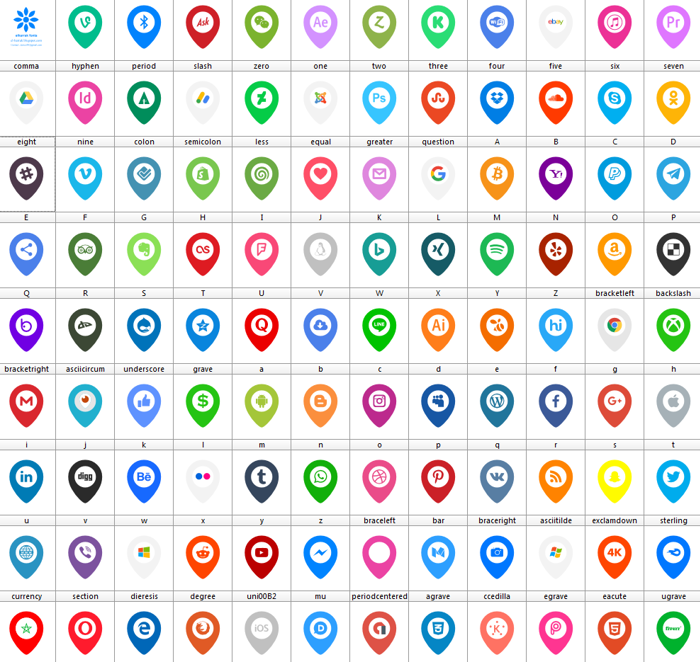 Icons Font Color