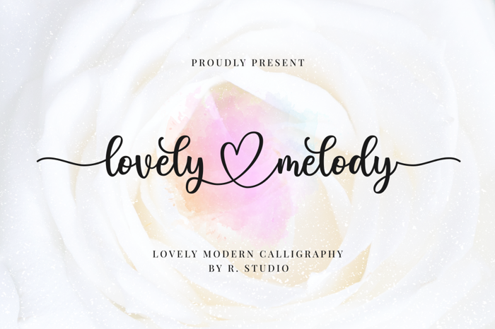 Lovely Melody Font poster