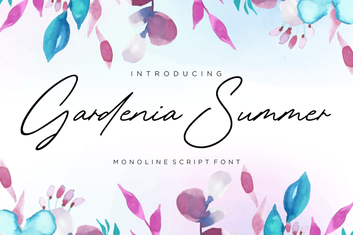 Gardenia Summer Font poster